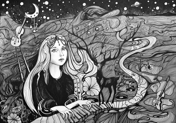 Зарисовки в тетради