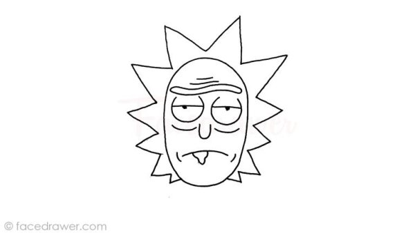 Рик и Морти срисовка легко