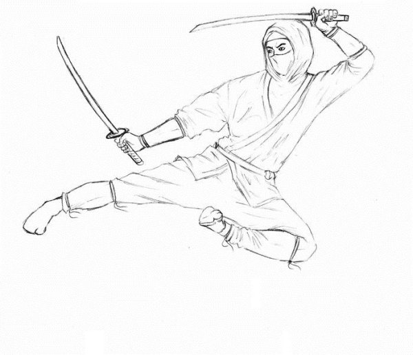 Ниндзя рисунок