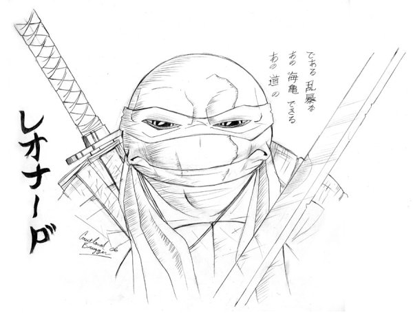 Ниндзя рисунок карандашом голова