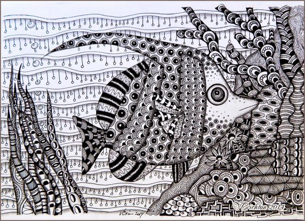 Рисование гелевой ручкой