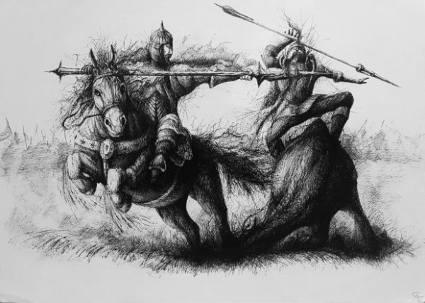 Пересвет против Челубея тату