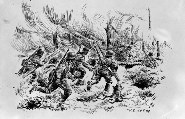 Черно белые иллюстрации о войне