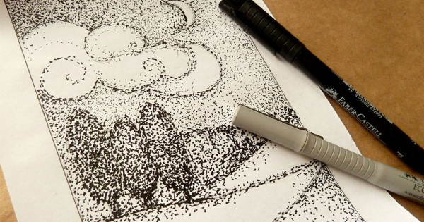 Рисование точками ручкой