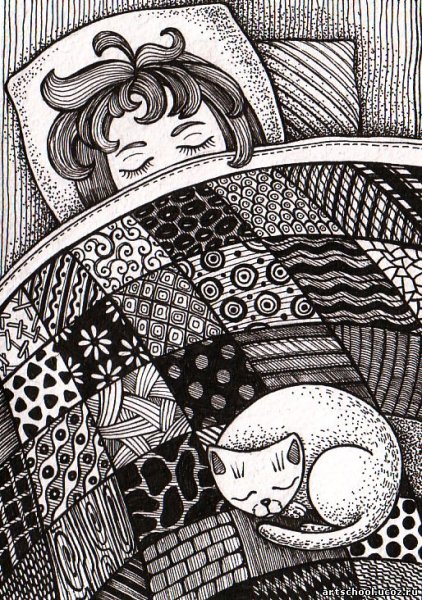 Зентангл и дудлинг рыбы