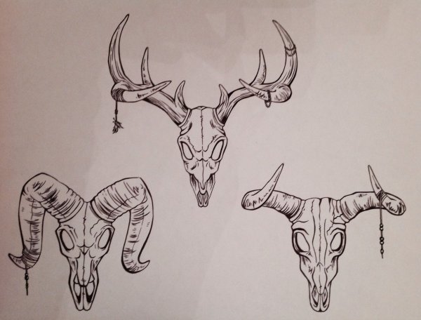 Длинные и прямые рога демона