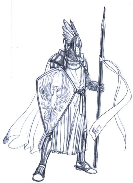 Рыцарь арт карандашом