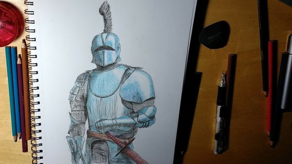 Тамплиер рисунок карандашом