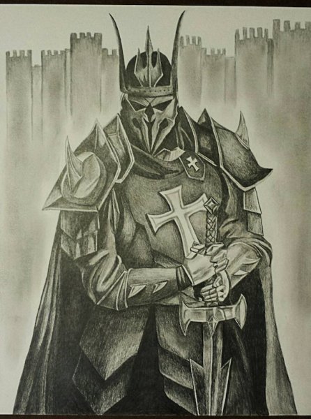 Рыцарь рисунок карандашом
