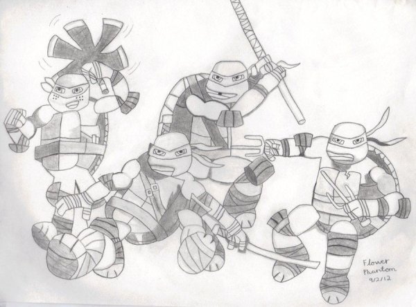 TMNT 2007 рисовка
