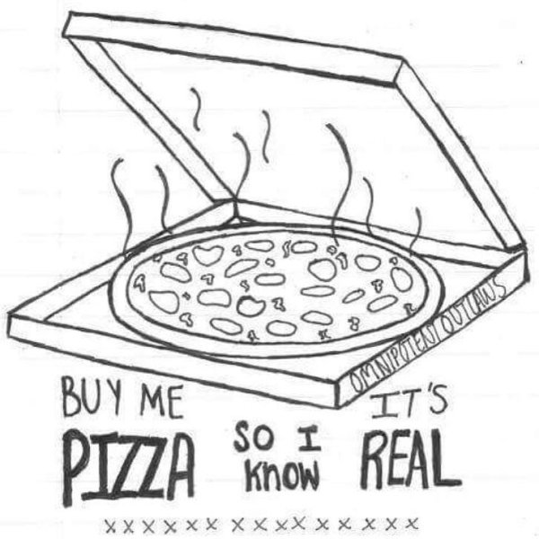 Пицца эскиз карандашом