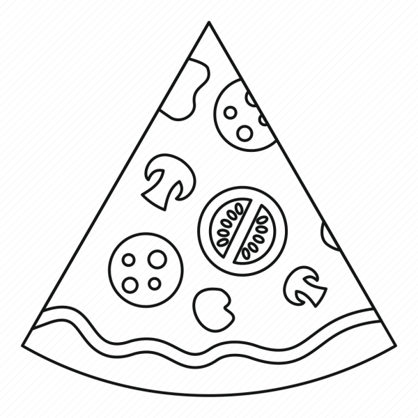 Трафарет куска пиццы