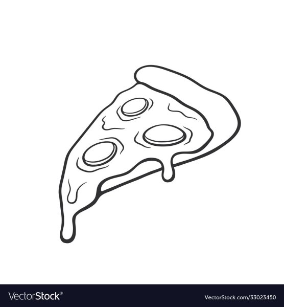 Пицца для срисовки карандашом