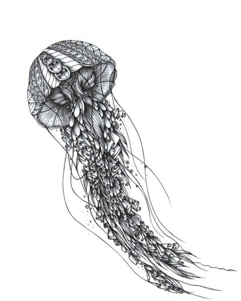 Татуировка медуза эскиз
