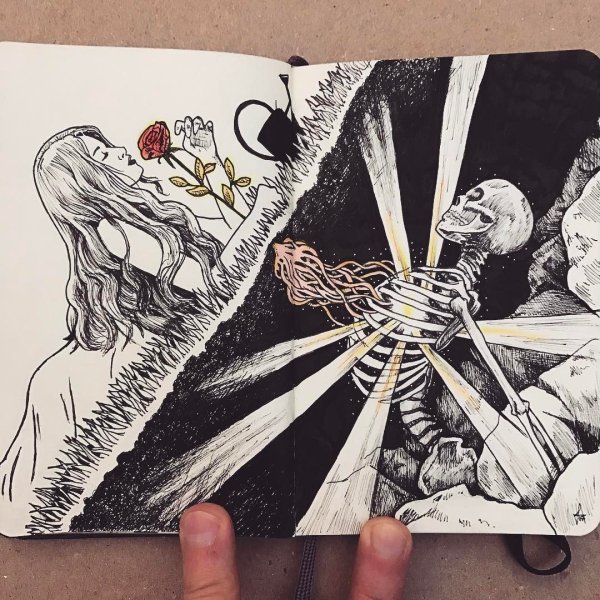 Рисунки в скетчбуке