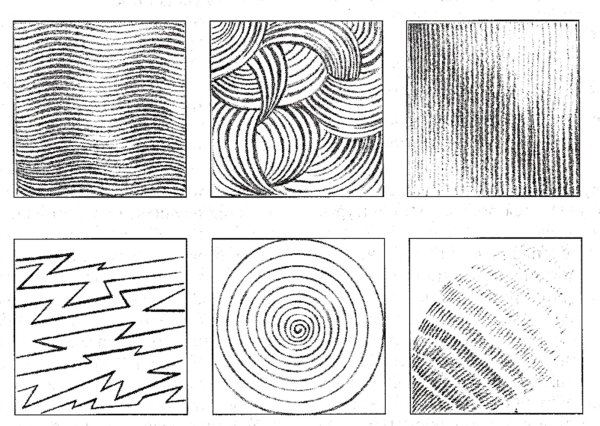 Упражнения линия штрих пятно