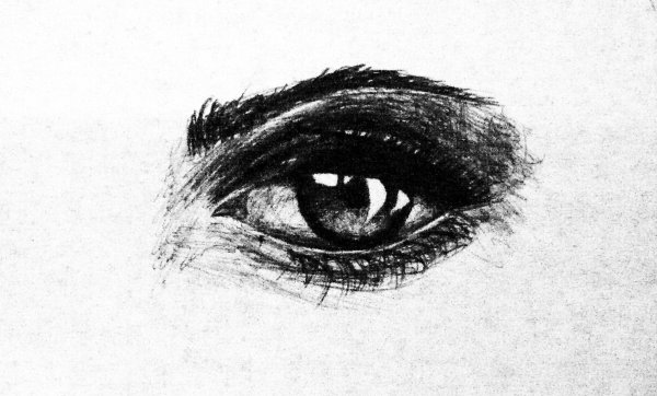Глаз ручкой Наброски