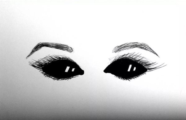 Аниме глаза чб