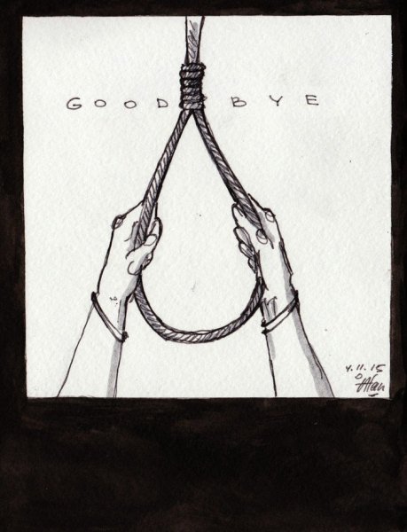 Суицид рисунки карандашом