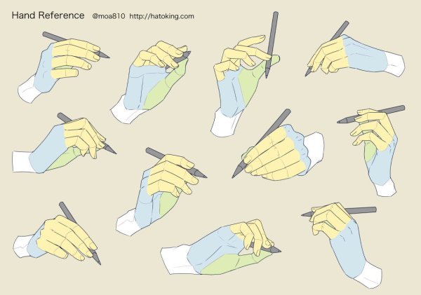 Нож в руке референс