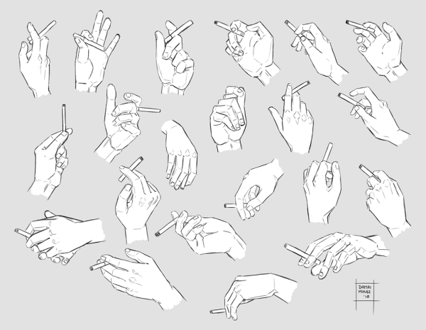 Референсы рук с сигаретой