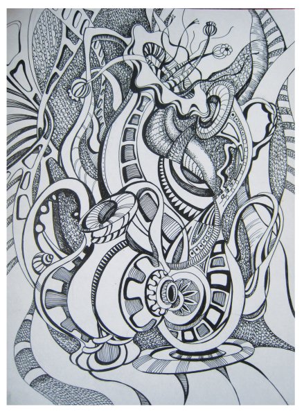 Декоративное рисование гелевой ручкой