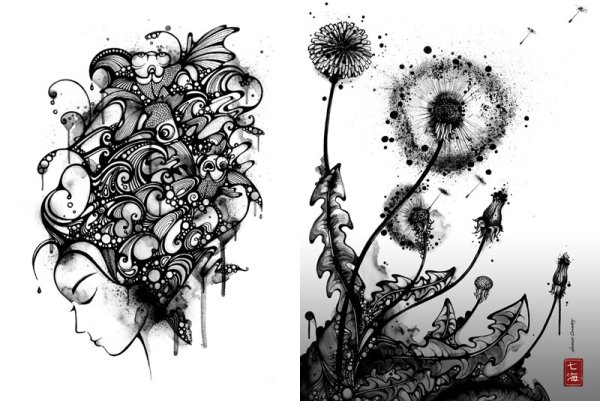 Черно белая Графика