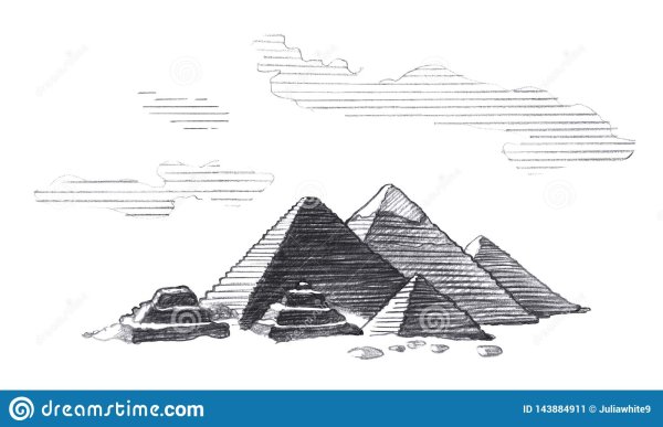 Объемный эскиз пирамиды Египта
