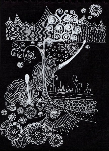 Графика на черной бумаге