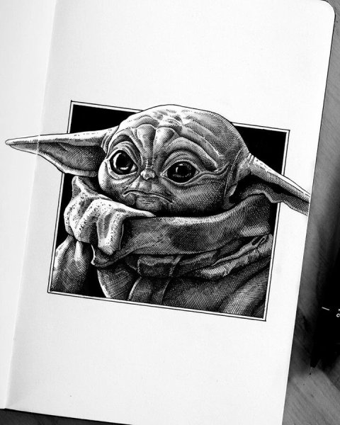 Бейби йода скетч