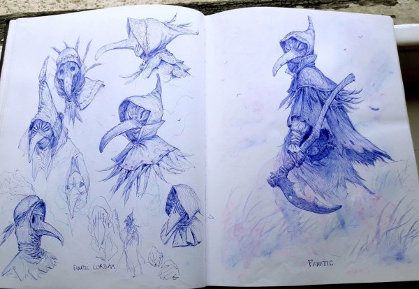 Персонажи ручкой