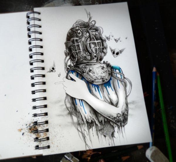 Необычные рисунки карандашом