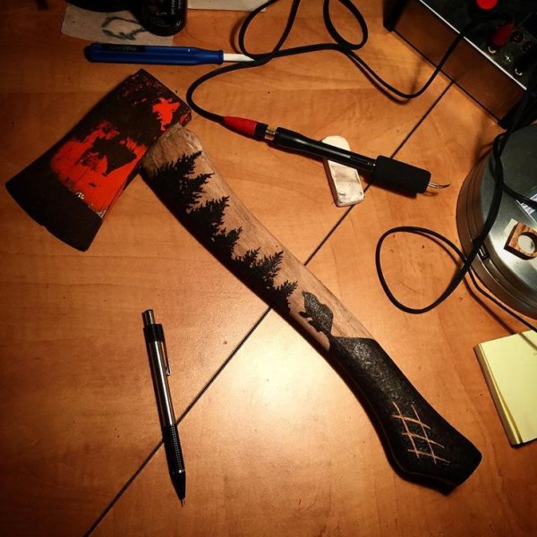 Узор на рукоять топора