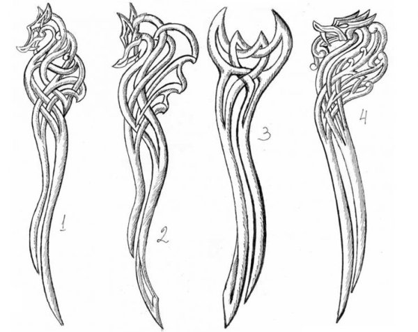 Узор на топорище резьба по дереву