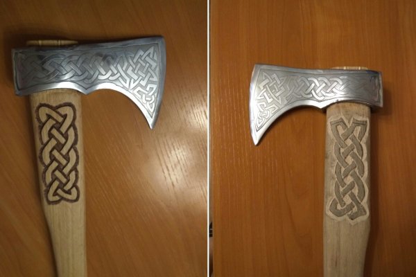 Украшение рукоятки топора