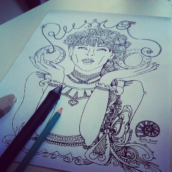 Таинственные рисунки ручкой