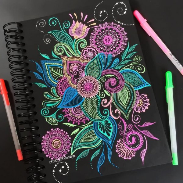 Рисование гелевыми ручками