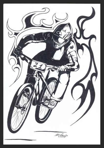 Граффити черной гелевой ручкой