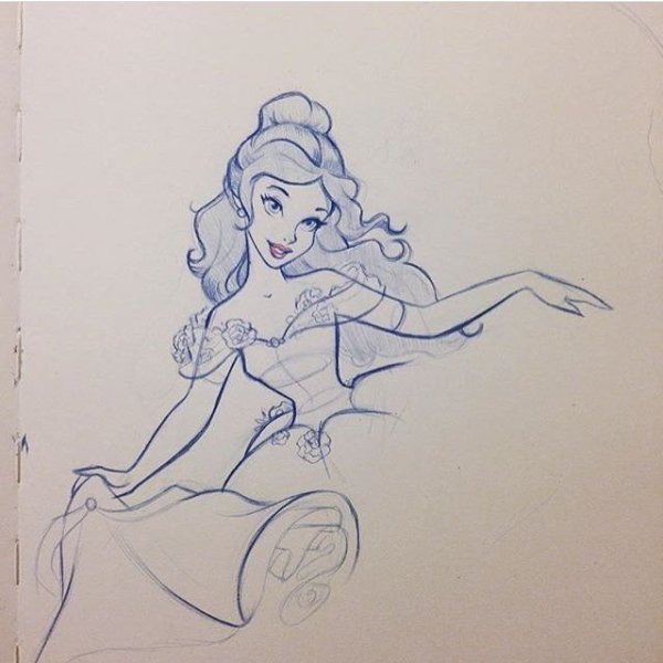 Дисней рисование ручкой