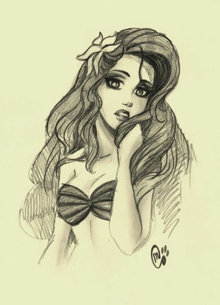 Девушка нарисованная Диснеевских