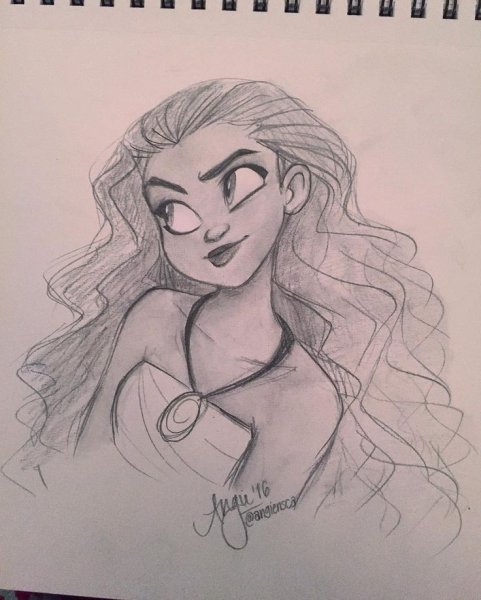 Рисунки Дисней персонажей Моана