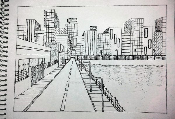 Линейная перспектива города Венеции