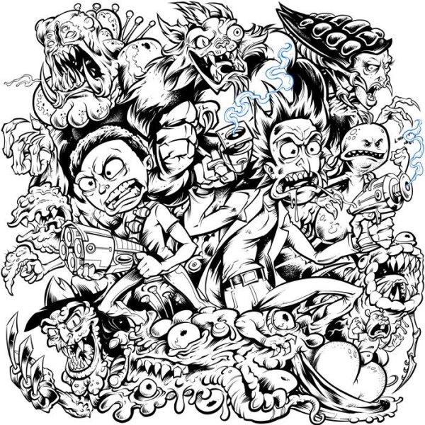 Множество люди эскиз