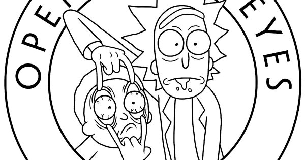 Рик и Морти ч/б