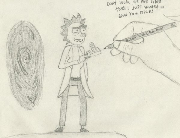 Рисунки для скетчбука Рик и Морти