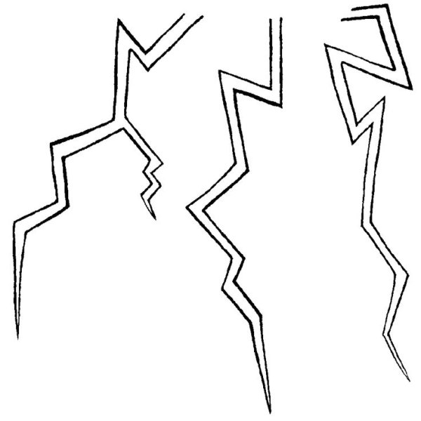 Молния раскраска