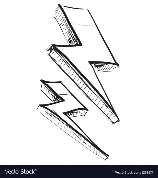 Молния эскиз