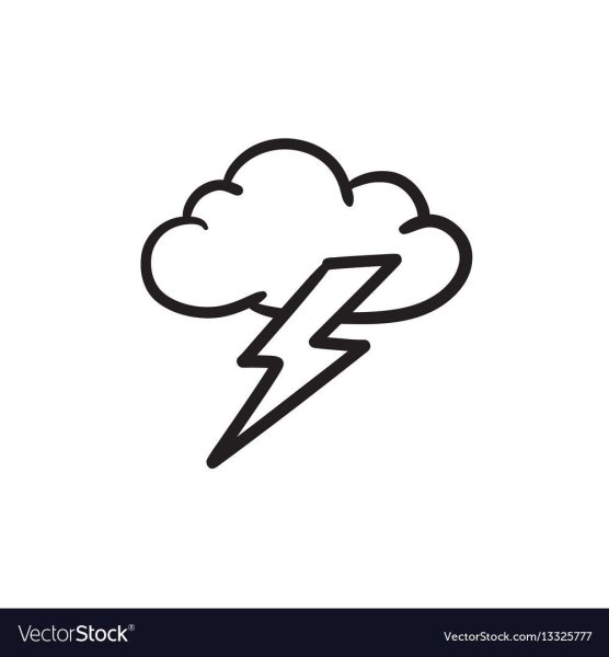 Молния рисовать карандашом