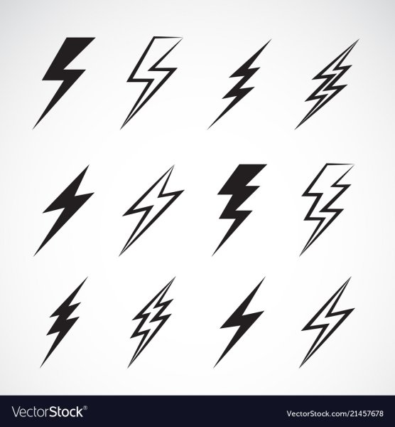 Тату молния эскиз