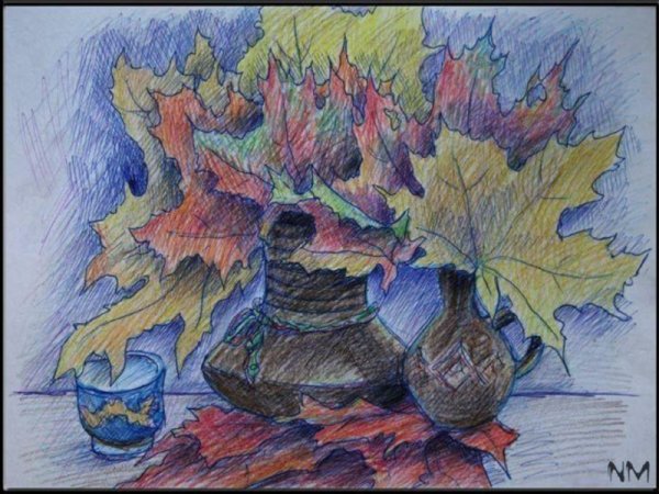 Графика цветными карандашами